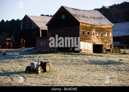 Vermont-Hof mit frost Stockfoto