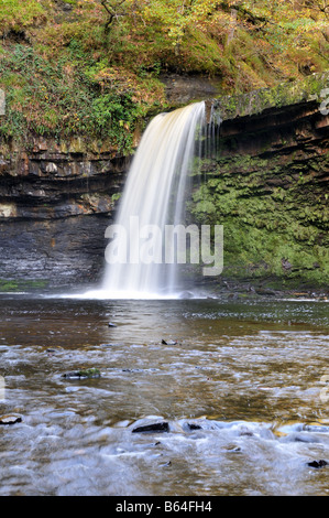 Sgwd Gwladys oder Dame fällt Ystradfellte Brecon Beacons Nationalpark Powys, Wales Stockfoto