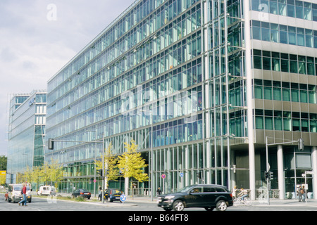 Berlin, Potsdamer Platz, West-Höhe des Sony Center. Stockfoto