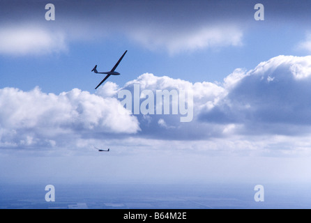 Segelflugzeuge im Flug, blauer Himmel, Miami Stockfoto