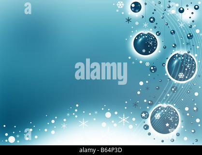Decorativ blau Cristmas Hintergrund Stockfoto