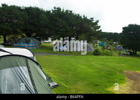 Zelte im Woolacombe Bay Holiday Park Stockfoto