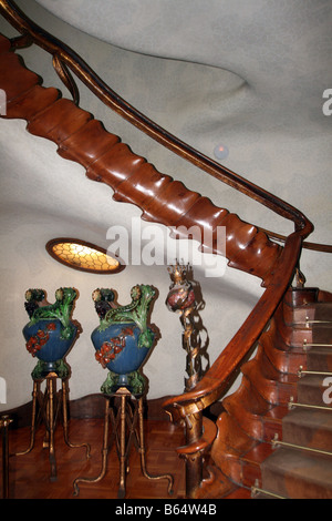 Casa Batllo von Antoni Gaudi Teil der Illa De La Discòrdia [43 Passeig de Gràcia, Eixample, Barcelona, Katalonien, Spanien, Europa]... Stockfoto