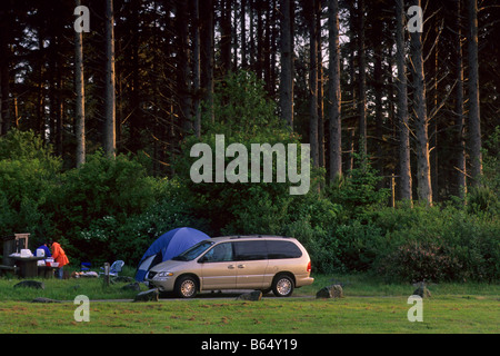 Familiencampingplatz in der Nähe von Agate Beach Patricks Point State Park Trinidad Humboldt County Kalifornien Stockfoto