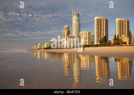 Licht des frühen Morgens Surfer Paradies Gold Coast Queensland Australien Stockfoto