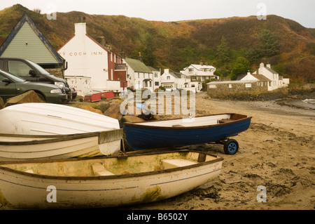 Ty Coch rotes Haus Pub in Porth Dinllaen Llyn Halbinsel Gwynedd Nordwales November Nachmittag Stockfoto