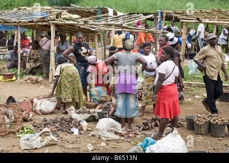 Ländlichen Markt Douala Kamerun Afrika Stockfoto