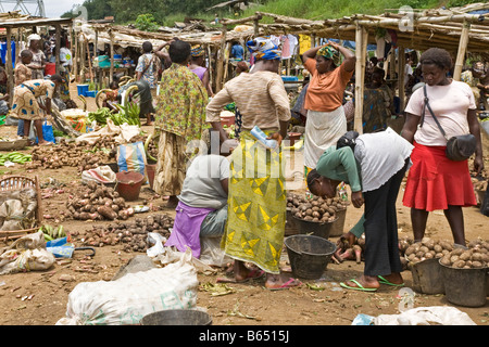 Ländlichen Markt Douala Kamerun Afrika Stockfoto