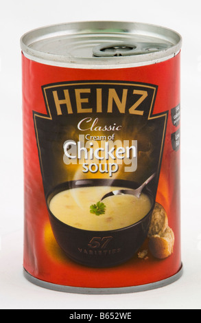 Dose Heinz klassische Creme der Hühnersuppe, die in Großbritannien verkauft Stockfoto