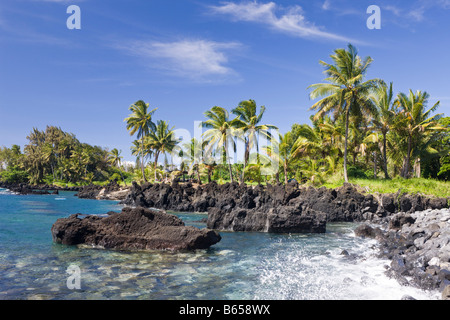 Keanae Punkt an Straße nach Hana Maui Hawaii USA Stockfoto