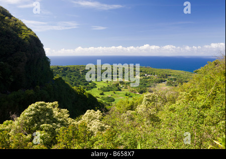 Blick auf die Straße nach Hana Maui Hawaii USA Stockfoto