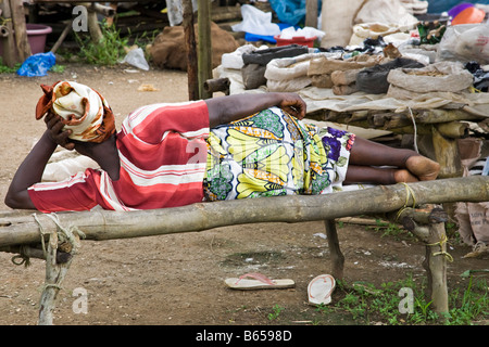 Ländlichen Markt Douala Kamerun Afrika Stockfoto