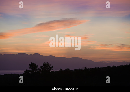 Sonnenuntergang auf der Insel Pico Pico Azoren Portugal Stockfoto