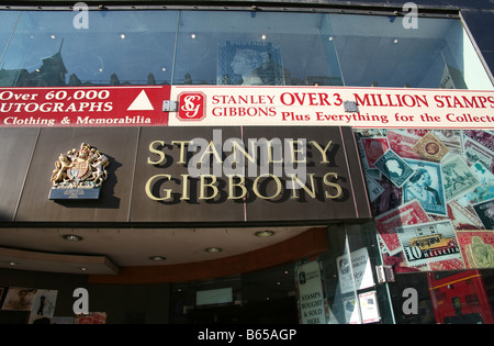 Stanley Gibbons Philatelie Shop, The Strand, London Stockfoto