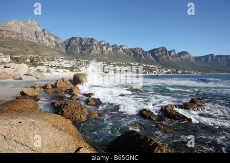 Blick auf Camps Bay, Kapstadt Südafrika März 2008 Stockfoto