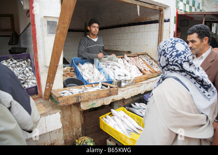 Fischmarkt, Moulay Idriss, Marokko Stockfoto