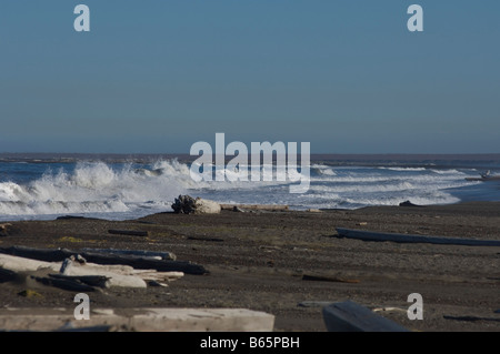 Surfen Sie am Strand entlang Barter Island Arctic National Wildlife Refuge Alaska schlagen Stockfoto