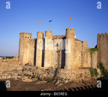 Das Castelo umgebaut Obidos von König Afonso Henriques, Estremadura, Portugal Stockfoto