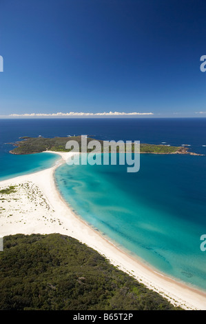 Fingal Bay Fingal spucken und Punkt Stephens Tomaree National Park New South Wales Australien Antenne Stockfoto