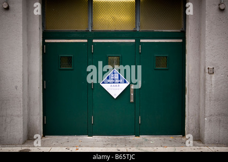 Eine Abstimmung hier Schild an einer Tür in New York USA 4. November 2008 Stockfoto