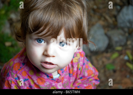 1 Jahr altes Babymädchen Stockfoto