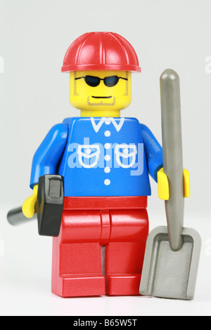 LEGO Bauarbeiter Stockfoto