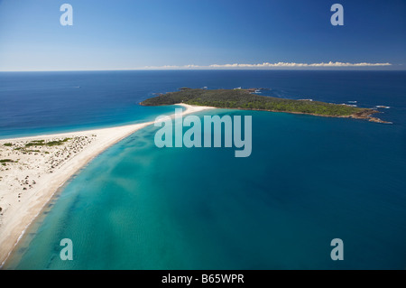 Fingal Bay Fingal spucken und Punkt Stephens Tomaree National Park New South Wales Australien Antenne Stockfoto