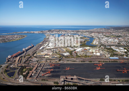 Carrington Coal Terminal Newcastle New South Wales Australien Antenne Stockfoto