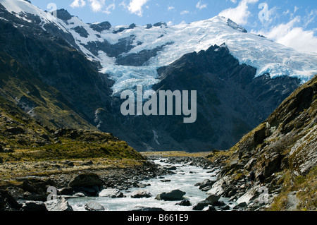 Mount Edward und Dart Hochtal, Cascade Saddle Track, Mount Aspiring Nationalpark, Südinsel, Neuseeland Stockfoto