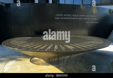 Civil Rights Memorial Fountain südliche Armut Gesetz Zentrum Montgomery Alabama USA Stockfoto