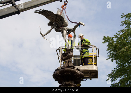 Rückkehr der restaurierte Statue Sefton Park Liverpool Stockfoto