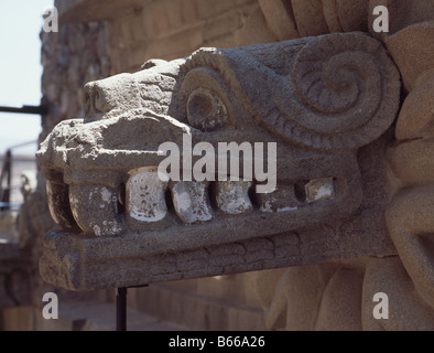 Mexiko Teotihuacan Quetzalcoatl Maske Stockfoto