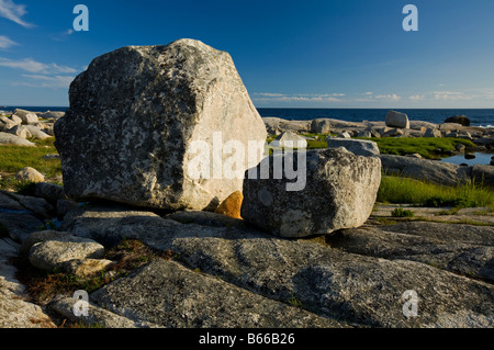 Granitfelsen Peggy s Cove Erhaltung Bereich Nova Scotia Kanada Stockfoto