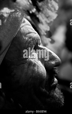 Porträt eines älteren Mannes in Marrakesch Marokko Stockfoto