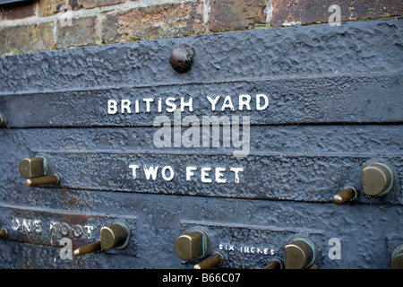 Standardlänge Messungen im Royal Observatory in Greenwich London. Stockfoto