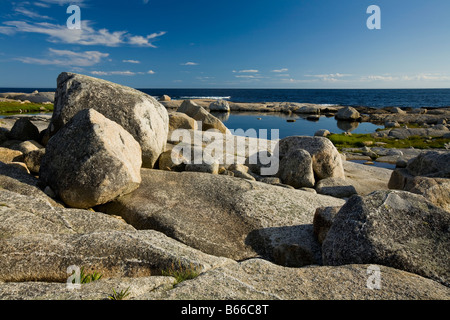 Granitfelsen Peggy s Cove Erhaltung Bereich Nova Scotia Kanada Stockfoto