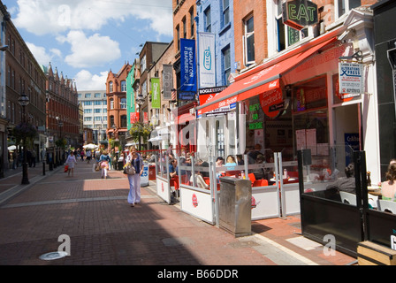 Restaurants auf St. Anne Street in Dublin Stockfoto