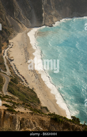 Myrtos Strand Kefalonia Stockfoto