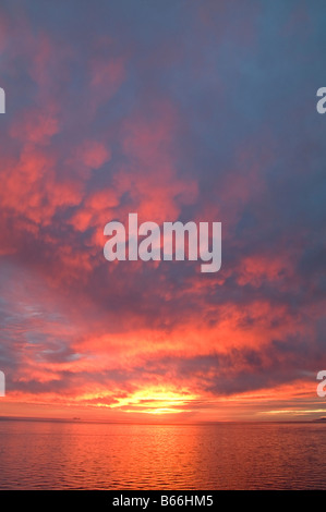 Sonnenuntergang über Meer von Cortez, Mexiko Stockfoto