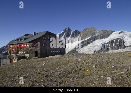 Oberwalder Huette-Gletscher-Gletscher-Schnee-Eis-schnee Stockfoto