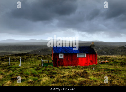 HDR-Bild von einem Croft, Isle of Lewis, Hebriden, Schottland Stockfoto