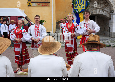 Ukrainische Volksfest, Kamianets Podilskyi, Podolien, Oblast Chmelnyzkyj (Provinz), Ukraine Stockfoto