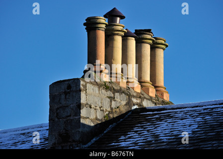 Haus-Schornstein. Kendal, Cumbria, England, Vereinigtes Königreich, Europa. Stockfoto