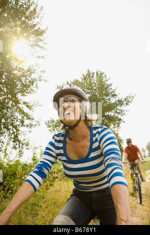 Paar, Radfahren Stockfoto