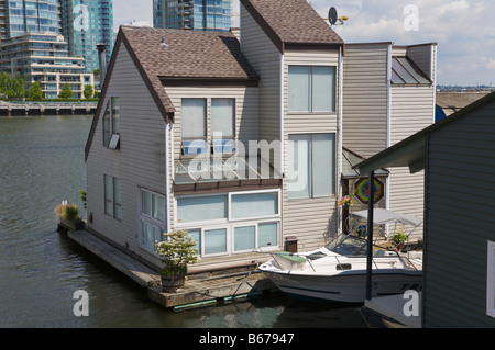 Schwimmende Häuser "Sea Village" 'Granville Island' Vancouver Britisch-Kolumbien Kanada Stockfoto