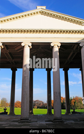Osterley Park Haus transparenten Portikus auf der Ost-Front-London Stockfoto