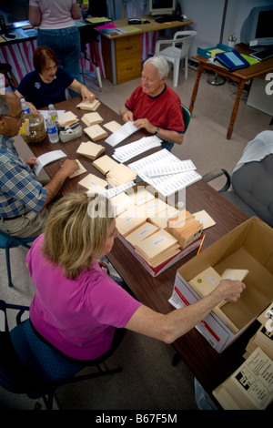 Demokratische Kampagne Freiwilligen in San Juan Capistrano, Kalifornien, USA Stockfoto