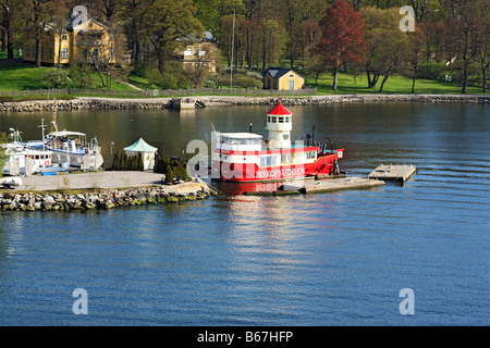 Leuchtfeuer, Leuchtturm, Ostsee, Vorort von Stockholm, Schweden Stockfoto