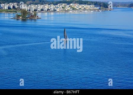 Boot in der Ostsee, Blauwasser, Vorort von Stockholm, Schweden Stockfoto