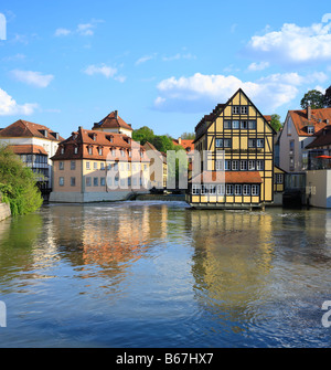 Klein-Venedig, Fluss Regnitz, Bamberg, Bayern, Upper Franconia, Deutschland Stockfoto